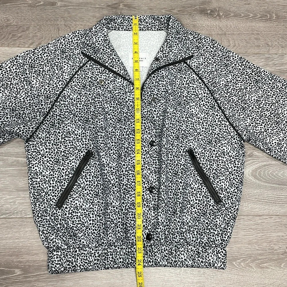 NWOT Anthropologie Allfenix All Fenix Leopard Print White Black Crop Jacket L - Picture 9 of 16